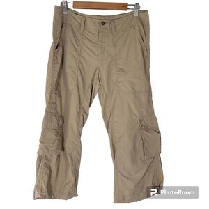 LUCY Nylon Cinch Hem Cropped Cargo Pants M